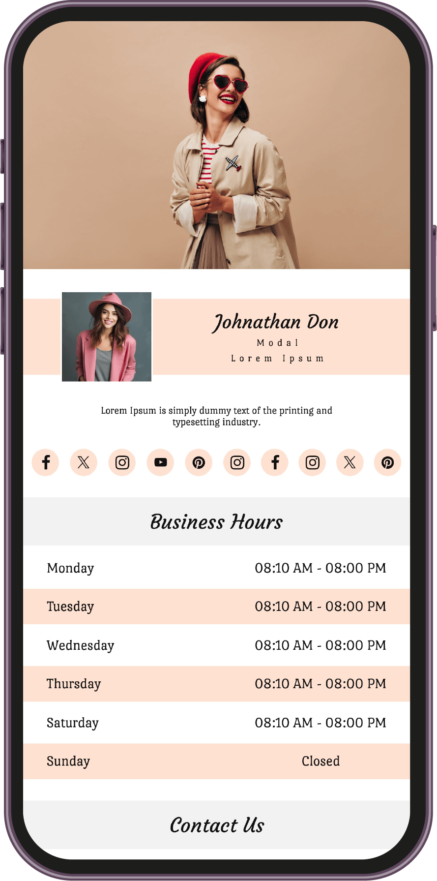 App screen